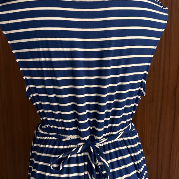 NWT. Isabel Maternity by Ingrid & Isabel Blue Striped Maxi Tank Dress Size XXL - Picture 6 of 13